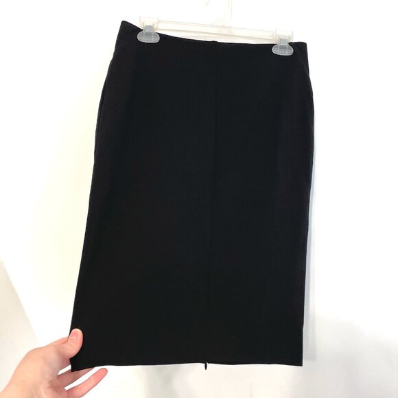 NEW NWT DIANE VON FURSTENBERG DVF Esme Black Jersey Knee Length Pencil Skirt 4 - Picture 8 of 16